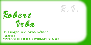 robert vrba business card