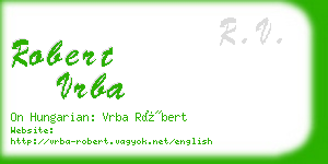 robert vrba business card
